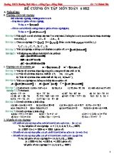 Đề cương ôn tập môn Toán 6 HKI